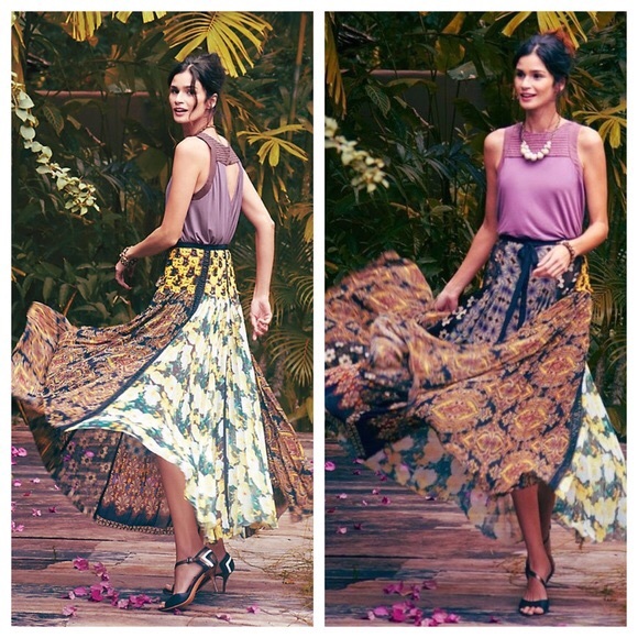 Byron Lars Dresses & Skirts - NWT Petal Patchwork Maxi Skirt by Byron Lars